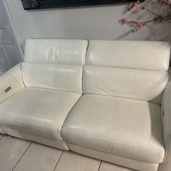White Reclinable Sofa 