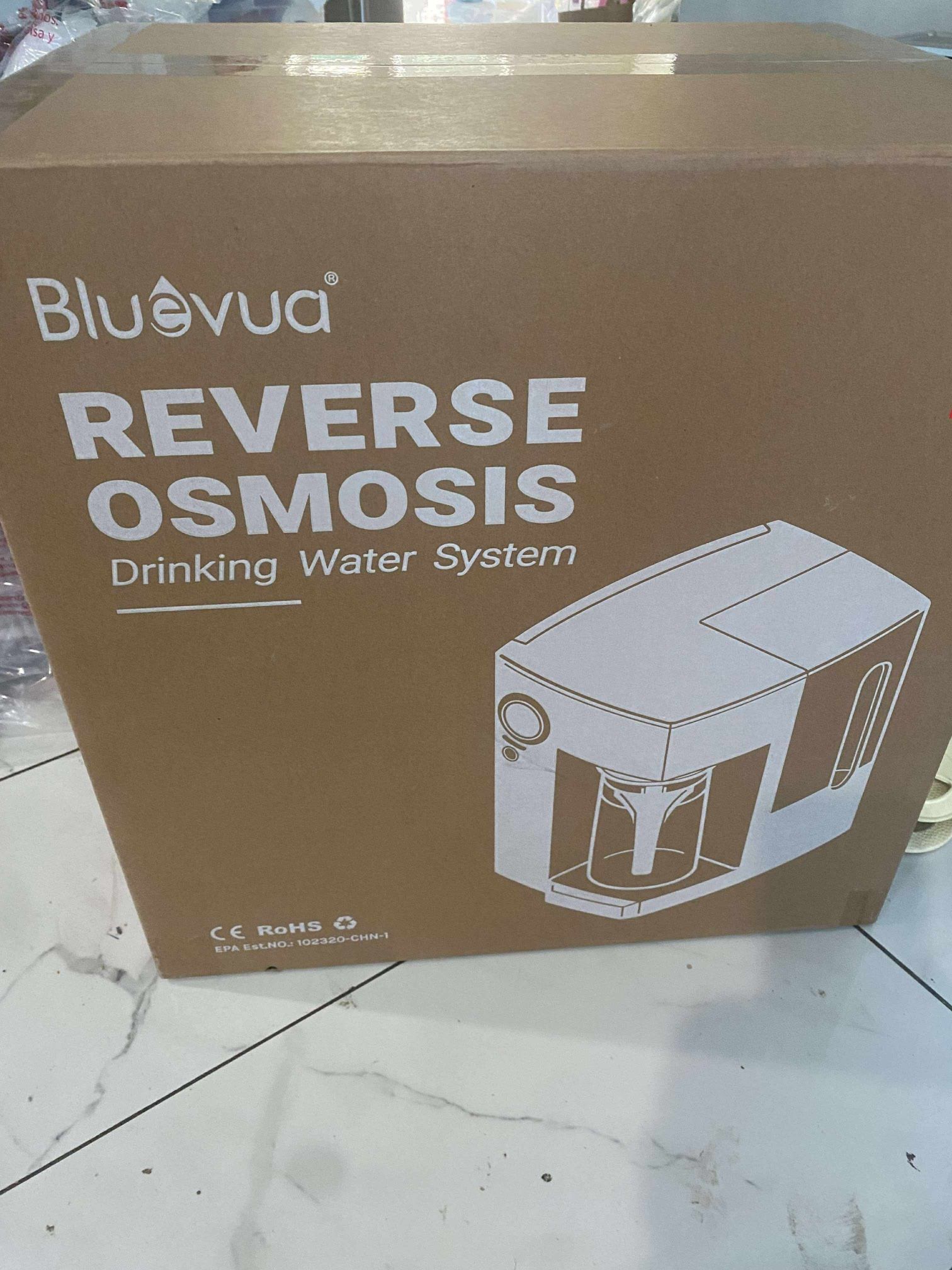 Bluevua RO100ROPOT Countertop Reverse Osmosis Water Filter System w/ Filters