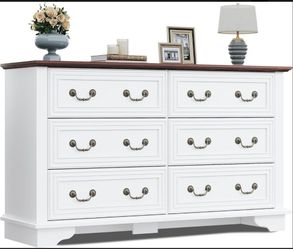 WLIVE WOOD DRESSER 6 DRAWERS