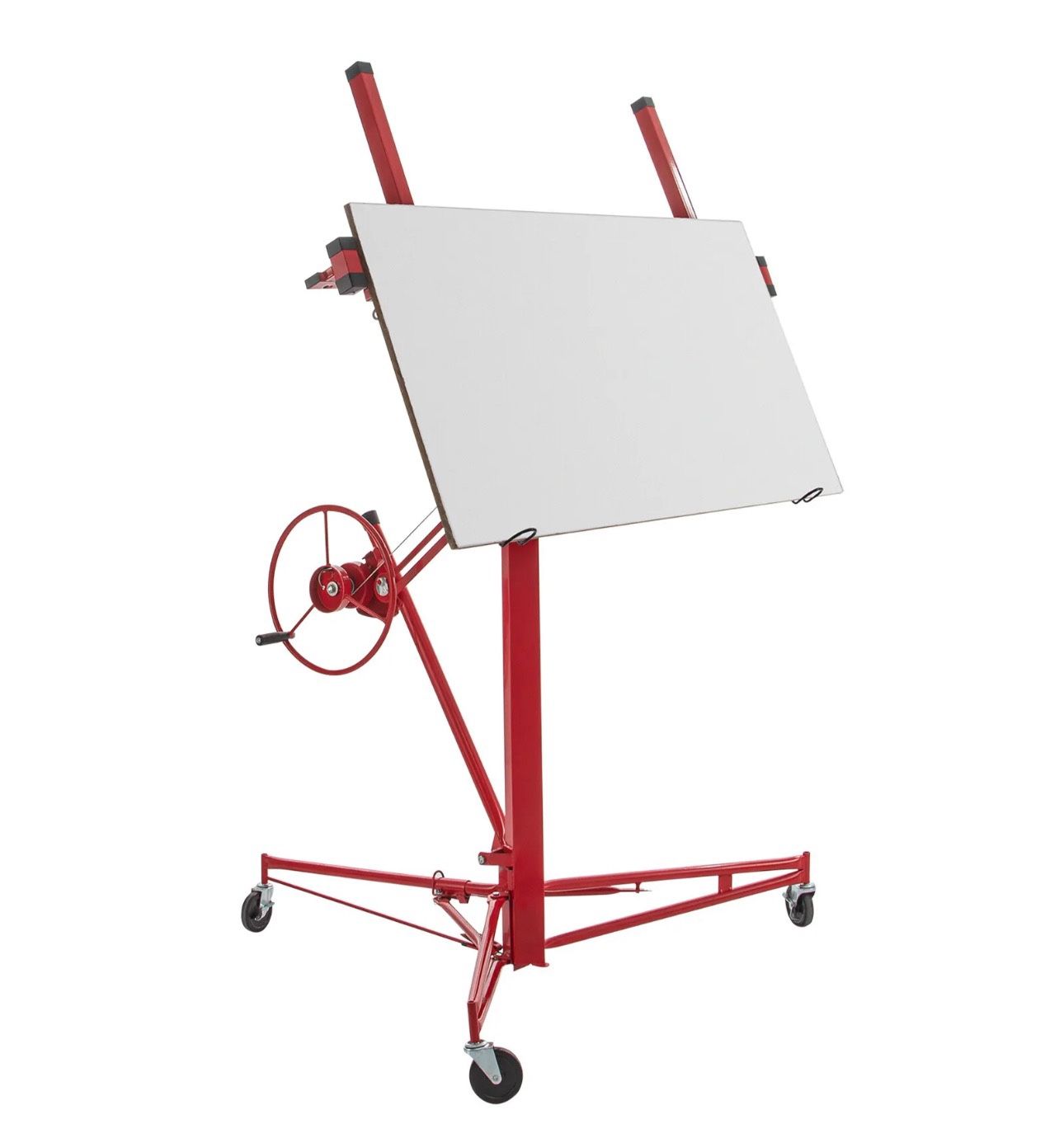 VEVOR 11ft 150LB Heavy Duty Drywall Lift Sheetrock Hoist Holder Rolling Wheels