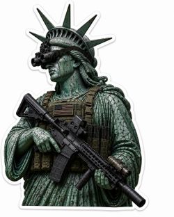 4” Statue of Liberty Tactical Operator Sticker Night Vision AR Military