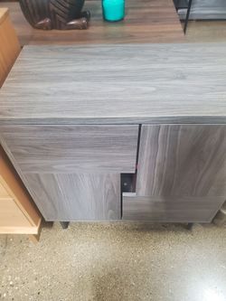 30-inch Modern Storage Accent Cabinet With red interior (New)