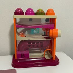  Whack-a-Ball- Pounding Toy- Developmental Toy – 4 Colorful Balls & Hammer –Educational Toys For Toddlers – 1 Year +