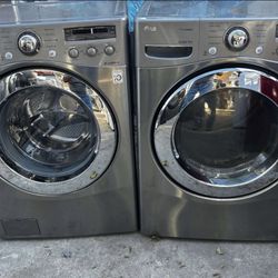 LG. WASHER AND GAS DRYER