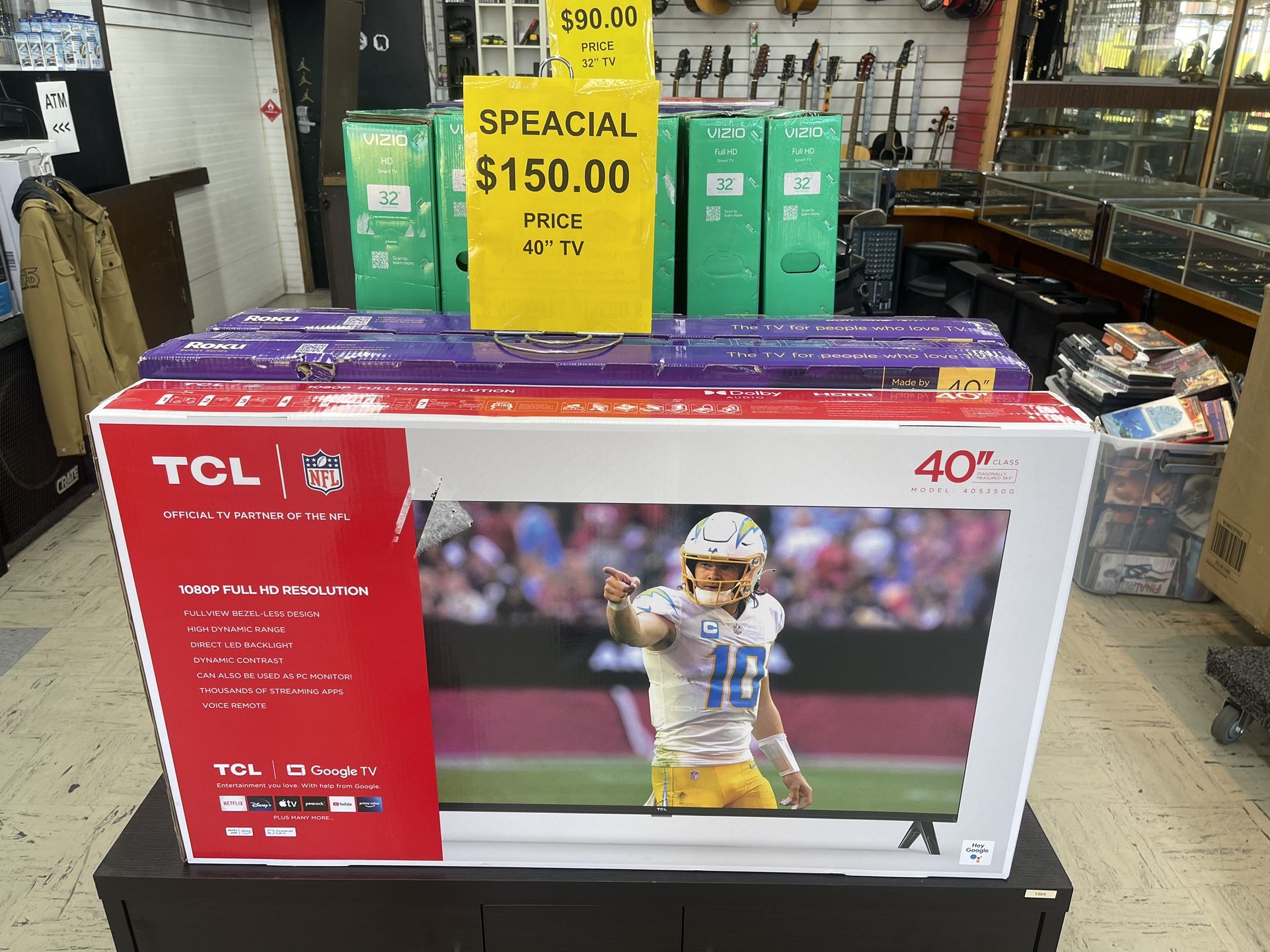 32inch/40inch TVs On Sales Brand New Roku/TCL/VIZIO