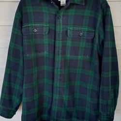 L.L. Bean Fleece Lined Flannel Men's Medium 