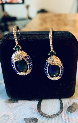 Vintage look moonstone dangle earrings