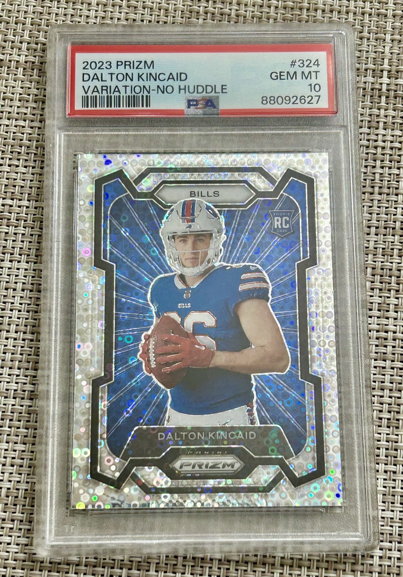 2023 Prizm Dalton Kincaid Rookie Variations RC Prizms No Huddle #324 PSA 10