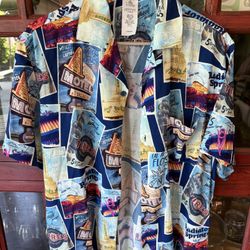 Men’s Disney Cars Button Up Shirt - Medium