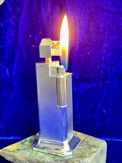 Vintage Silver Tallboy Dunhill Lighter Super Mint Condition Works 1 Year Warranty