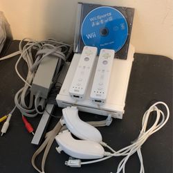 Nintendo Wii Console Wii Sports Bundle Two Controller Attachment And Accessories 