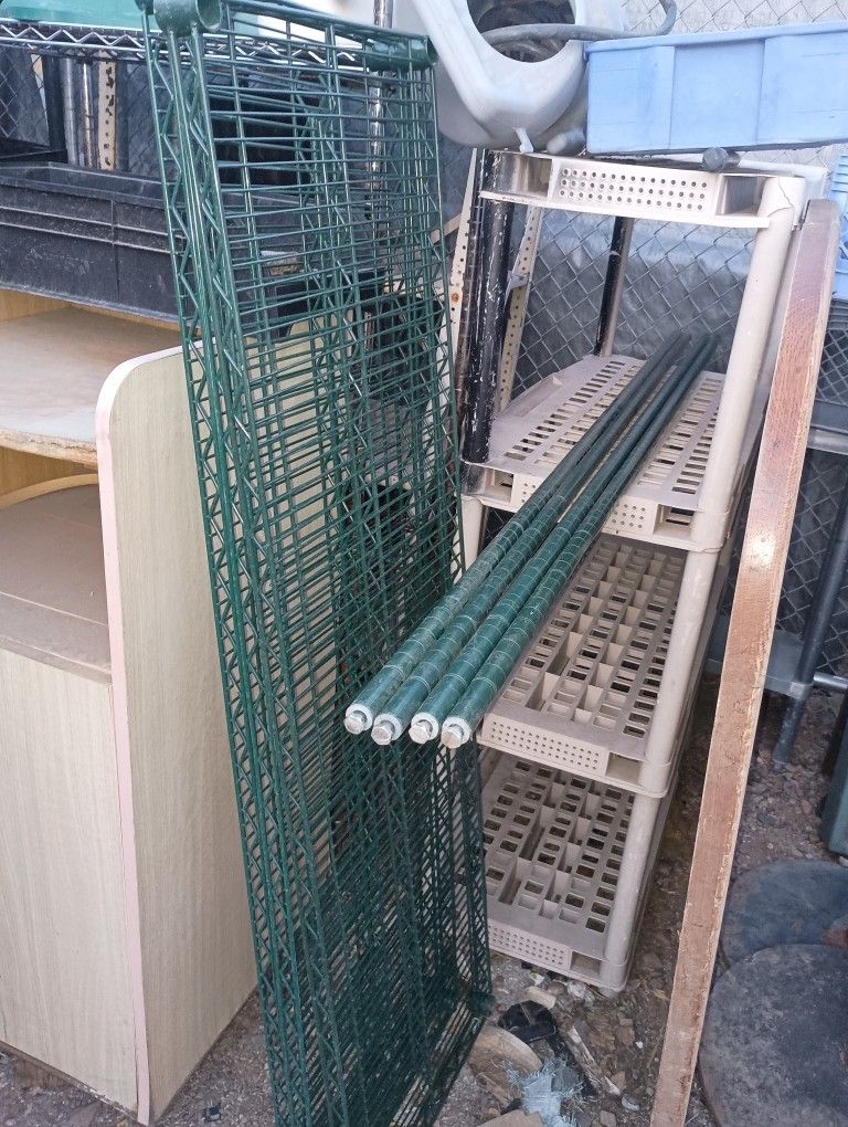 Shelves. Metal Plastic Fiberglass