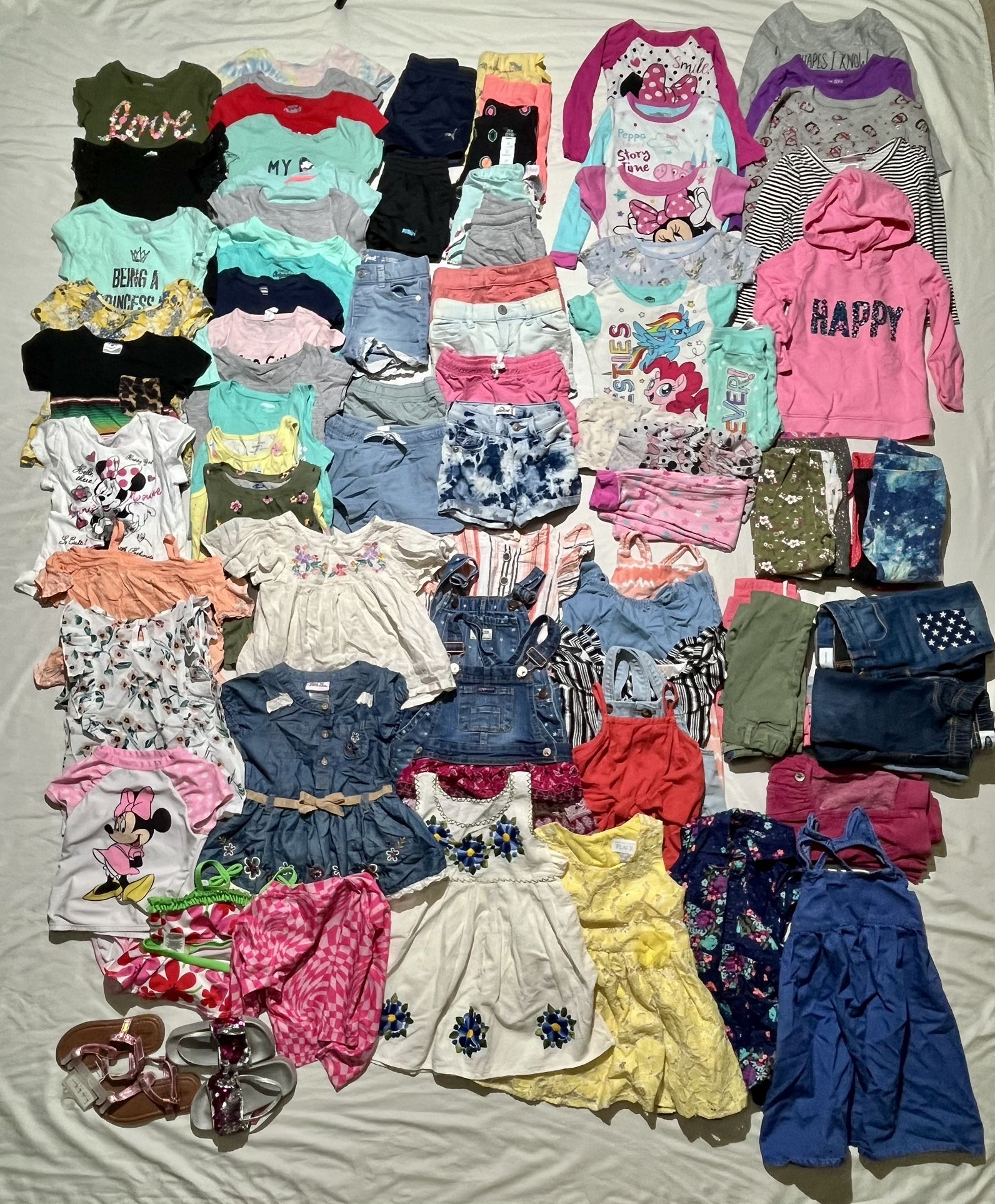 3T Huge bundle 70 clothing summer, shorts, tops, dresses, swimsuits, shoes, pj’s