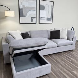 50% OFF New In Box Cloud Modular Sectional 4 Piece FREE DELIVERY Couch Sofa Gray Grey