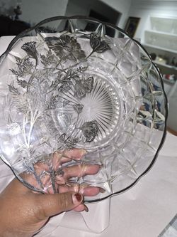 Vintage Silver Overlay Platter