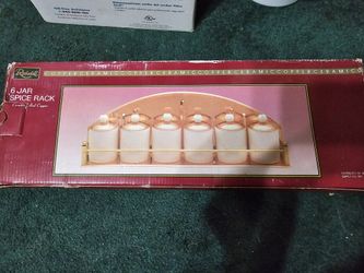 Copper and Ceramic Spice Rack