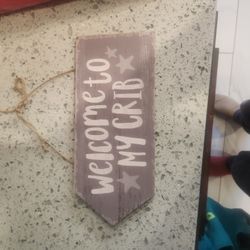 Wooden Baby Room Sign