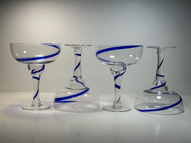 Vintage Set Of 4 Peir1 Margarita Glasses 