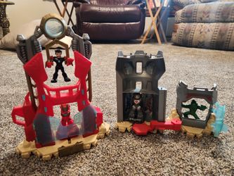 Playskool Marvel Super Hero Adventures Iron Man Armour Up Fortress Playset