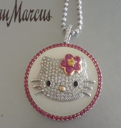 Kimora Lee Simmons 18k Diamond Pendant HELLO KITTY