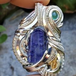 Sterling Silver Wire Wrap Pendant Necklace Jewelry 