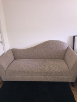 Beige loveseat