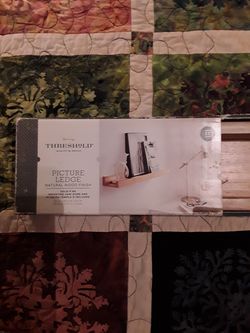 Threshold natural wood finish picture ledge