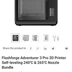 3d Printer Flashforge Adventurer 3 Pro