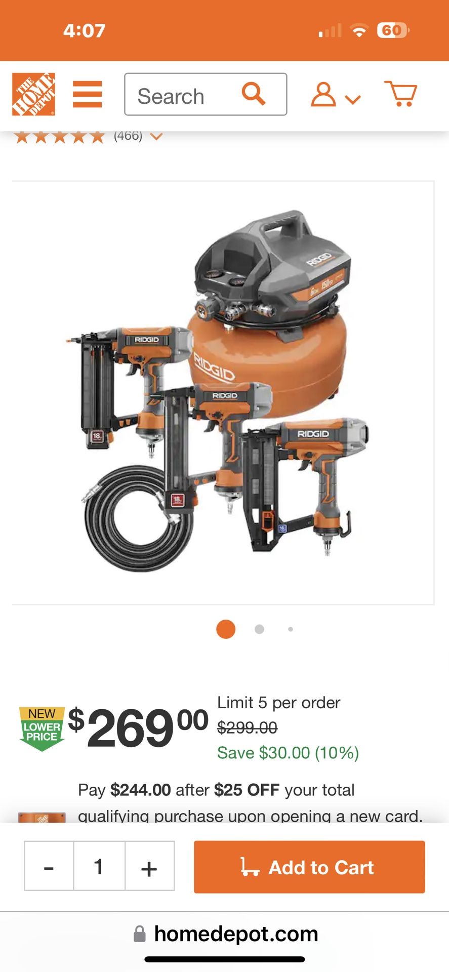 Home Depot Ridgid Air Compressor Battery RIDGID Portable Electric