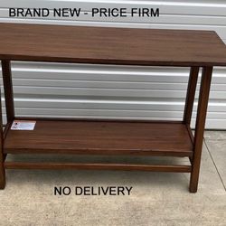 New, Price Firm, Haverhill Wood Console Table, Weathered Brown