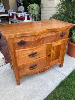 Antique vanity cabinet