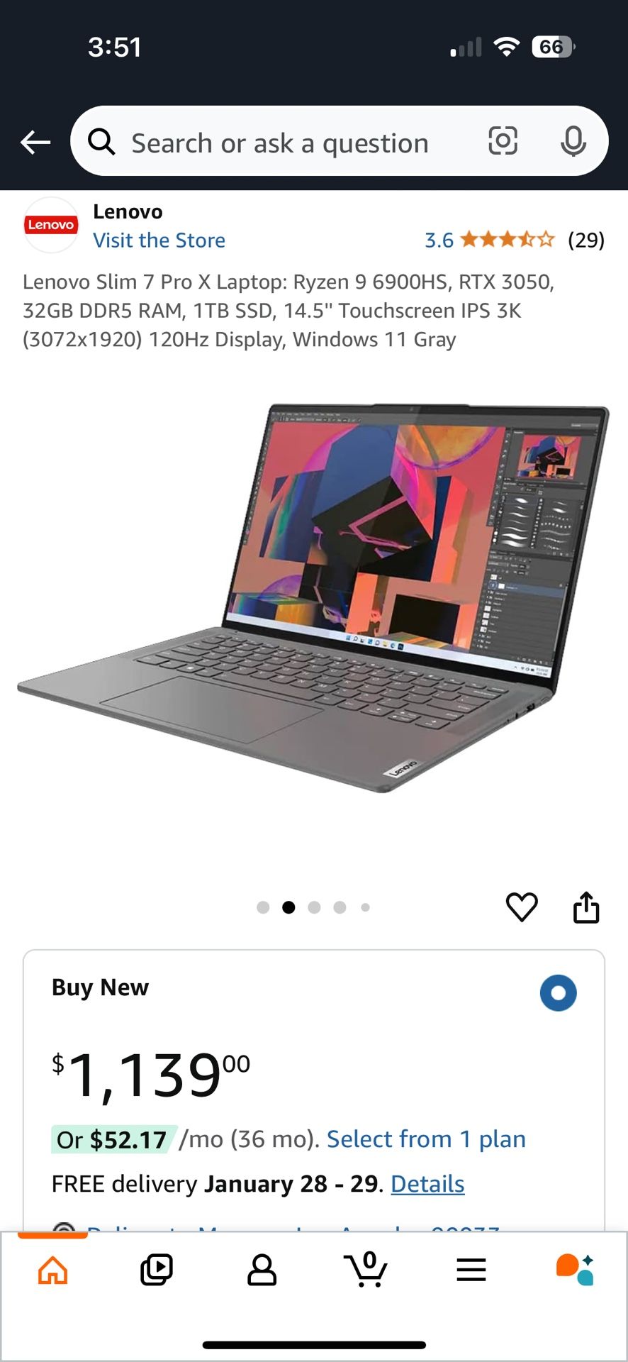 Lenovo Slim 7 Pro X Laptop