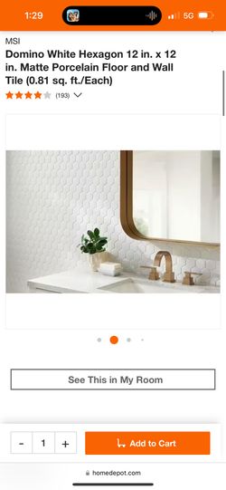 Domino White Hexagon 2 in. x 2 in. Matte Porcelain Patterned Look Floor and Wall Tile (12.96 sq. ft./Case)