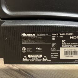 Hisense Roku Tv w/remote