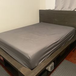 Queen Size Bed Frame and Mattress