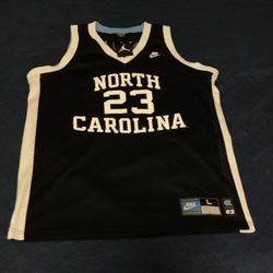 Nike Michael Jordan #23 Black North Carolina Retro Basketball Men Jersey Large