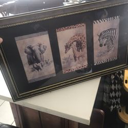  Gibson Elephant, Giraffe and Zebra Prints 