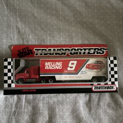 Matchbox Super Star Transporters Bill Elliott #9 Melling Racing Semi Truck Limited Edition CY 107