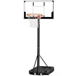 New SERAY Adjustable Basketball Hoop 40” Backboard Portable with 2 Wheels Indoor Outdoor