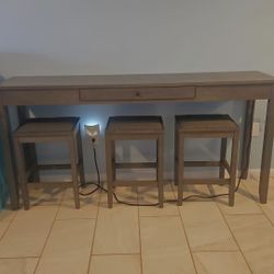 Bar Table With 3 Stools 