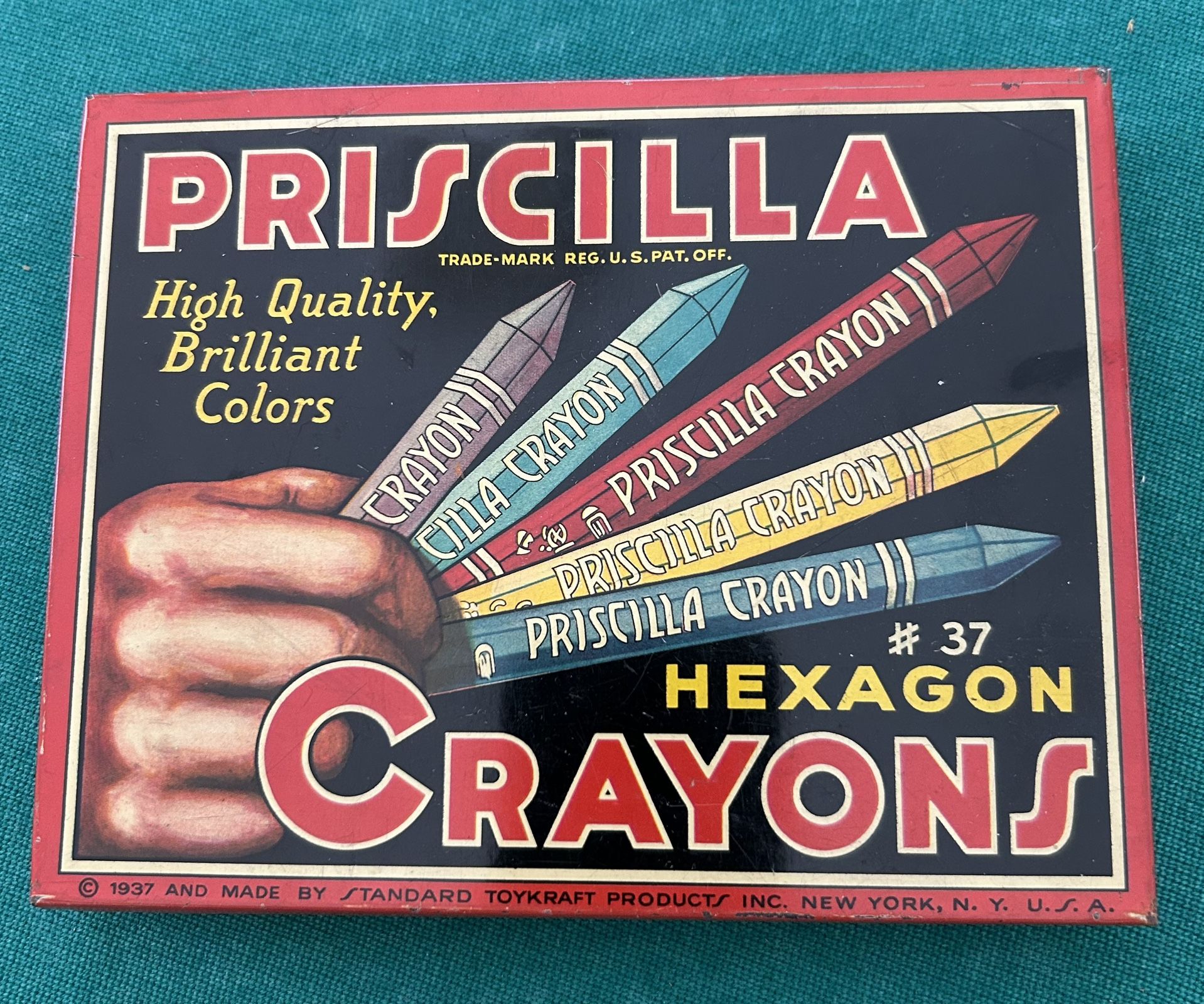 Vintage Pricilla Crayon Tin