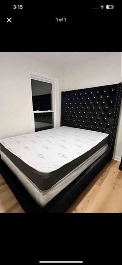 Luxurious tall headboard bed frames available in all sizes king queen twin full delivery available