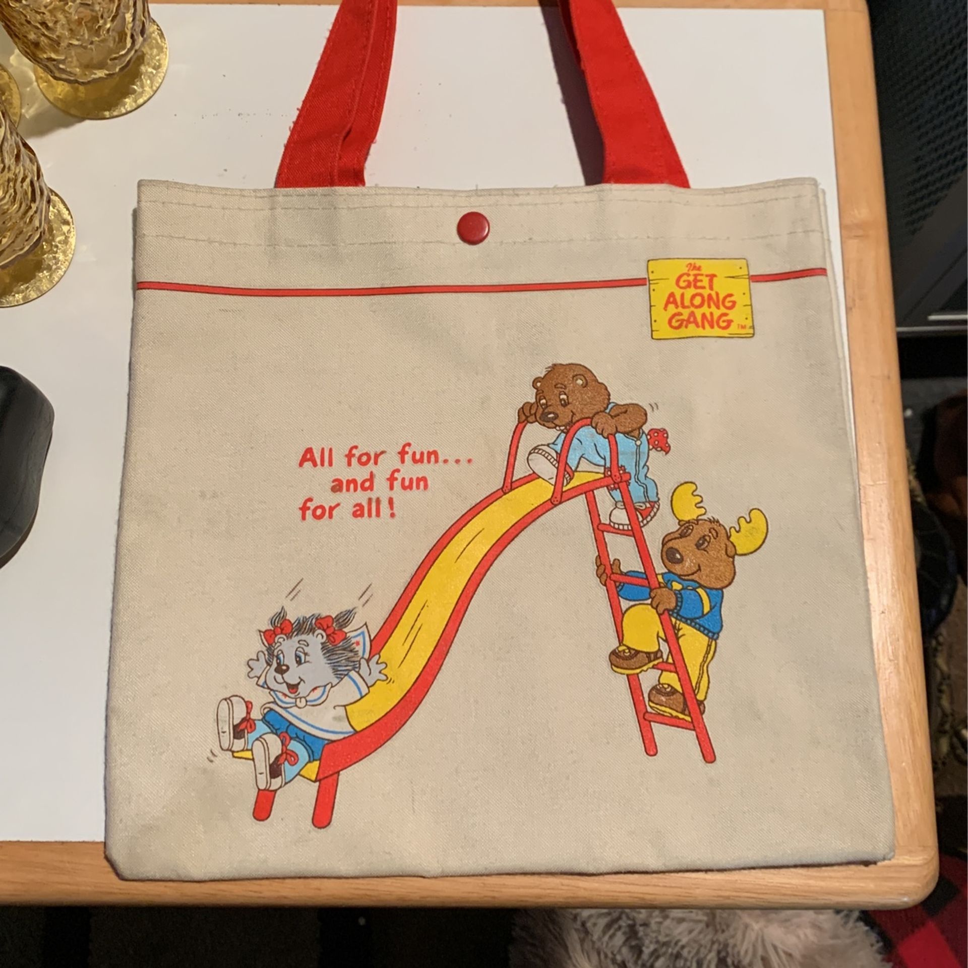 The Get Along Gang VINTAGE 1984/80s Kids Tote Bag Purse Greeting Co. Animals