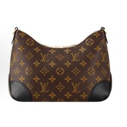 LOUISVUITTON BOULOGNE CLASSIC OLD-FLOWER DETACHATABLE SHOULDER STRAP COATED CANVAS COWHIDE TRIM CHAIN BAG CROISSANT CROSS-BODY BAG SHOULDER （s买家13）83
