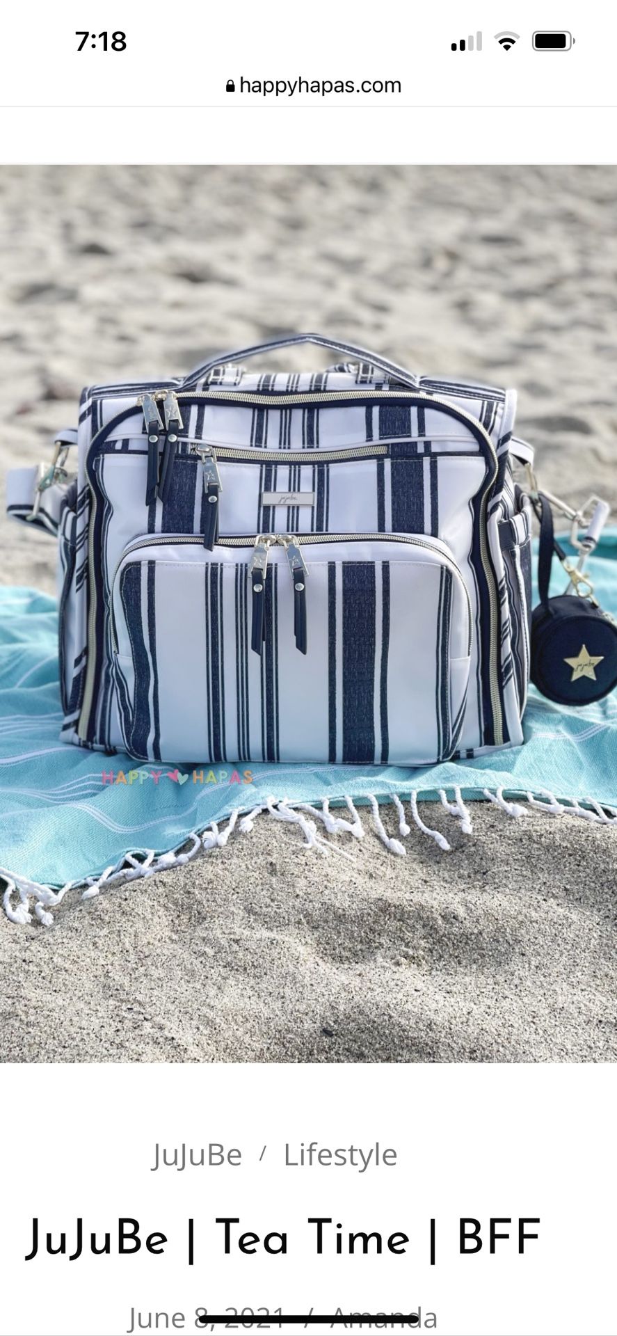 Jujube BFF diaper bag - Tea Time