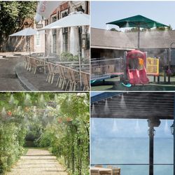 Misting System with Pump, Patio Misting Cooling System, 68.24FT Tubing +29 Brass Spray