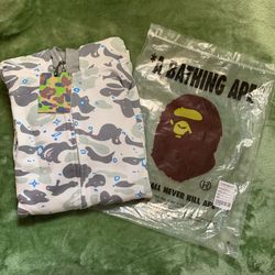 Bape White Hoodie