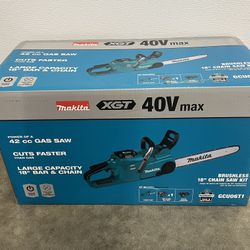 Makita XGT 18 in. 40V max Brushless Electric Cordless Battery Chainsaw Kit (5.0Ah) $629 plus tax at Home Depot New still in the box $691 after tax