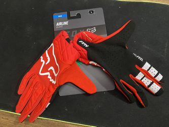 New Fox Racing Airline Gloves - Flo RedSize Large