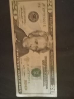 2009 $20 Bill trinary serial number